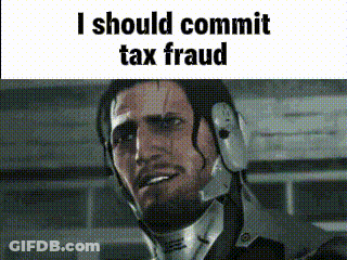 Man In Helmet Says I Should Commit Tax Fraud GIF