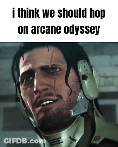 Man In Helmet Says I Think We Should Hop On Arcane Odyssey GIF