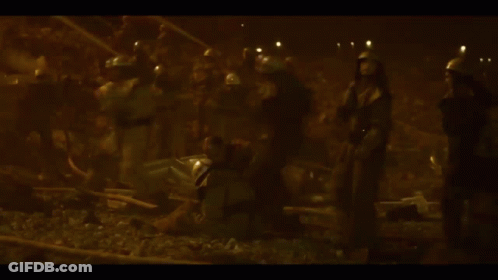 Man In Helmet Says Ignitenko Before Crowd GIF