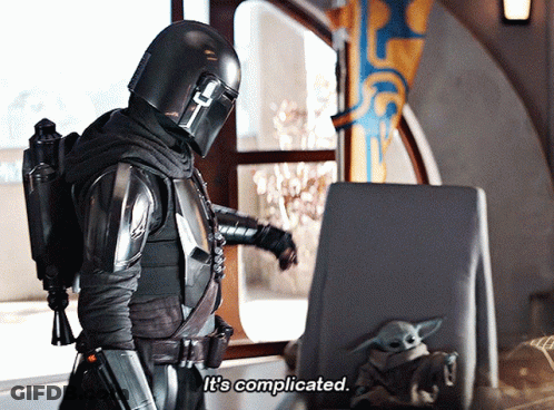 Man In Helmet Says It's Complicated GIF