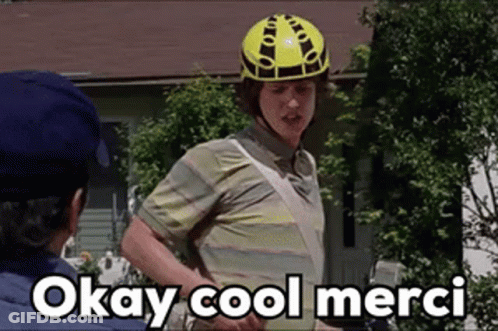 Man In Helmet Says Okay Cool Merci GIF