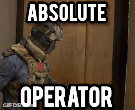 Man In Helmet Standing In Front Of Door Saying Absolute Operator GIF