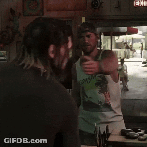 Man In Helmet Sunglasses Bandaged Hand Says Let's Rock And Roll GIF