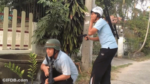 Man In Helmet With Letter S GIF