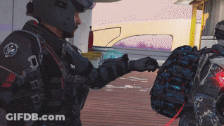 Man In Helmet With U.S. Army Patch GIF