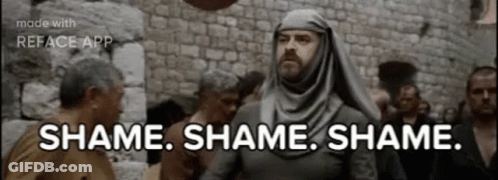 Man In Hijab Saying Shame Shame Shame GIF