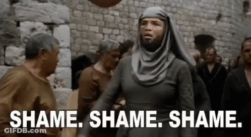 Man In Hijab Says Shame GIF