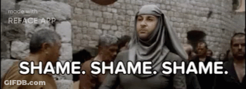Man In Hijab Says Shame To Crowd GIF