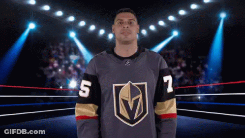 Man In Hockey Jersey With Numbers 5 And 7 GIF