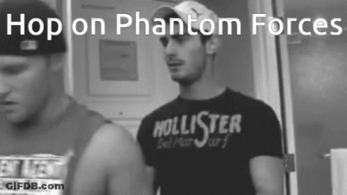 Man In Hollister Shirt Next To Man In Hat GIF