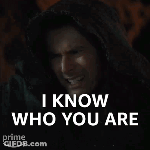 Man In Hood Saying I Know Who You Are GIF