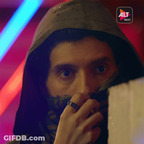 Man In Hooded Jacket And Bandana With Alt Balaji Logo GIF
