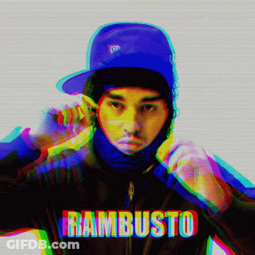 Man In Hooded Jacket And Hat With Rambusto GIF