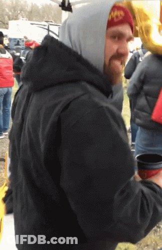 Man In Hooded Jacket And Ucsd Hat GIF
