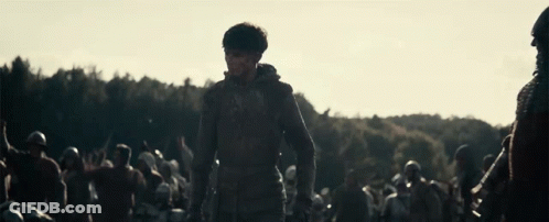Man In Hooded Jacket Before Crowd GIF