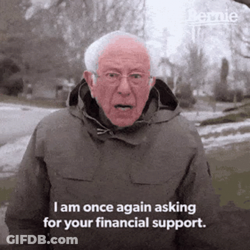Man In Hooded Jacket Says I Am Once Again Asking For Your Financial Support GIF