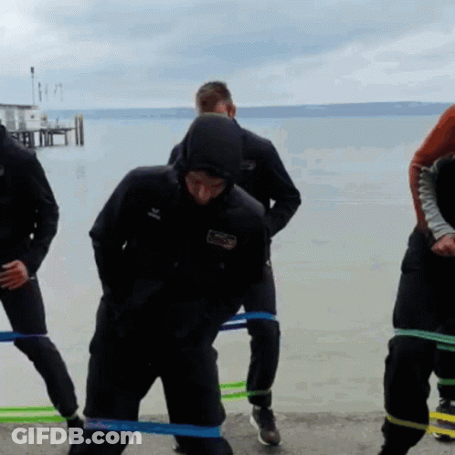 Man In Hooded Jacket With Erima GIF