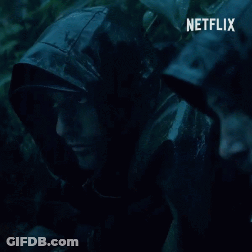 Man In Hooded Jacket With Netflix GIF