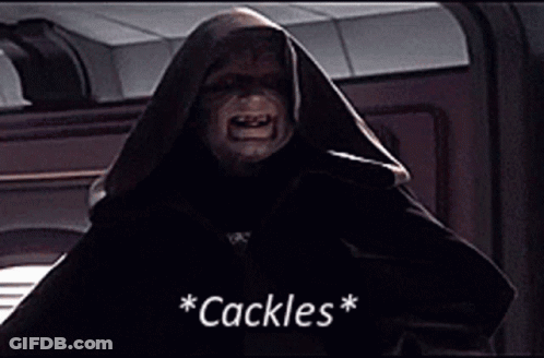 Man In Hooded Robe Screaming Cackle GIF