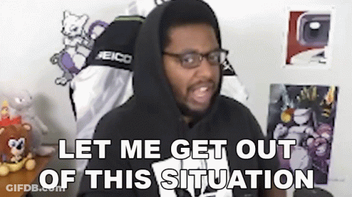 Man In Hoodie And Glasses Saying Let Me Get Out GIF