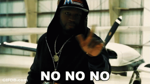 Man In Hoodie And Hat Says No On No GIF