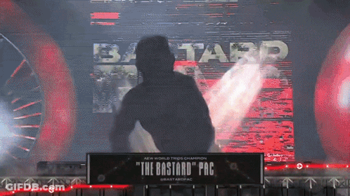 Man In Hoodie In Front Of The Bastard Pac Sign GIF
