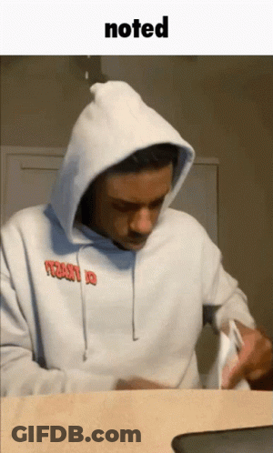 Man In Hoodie Noted GIF