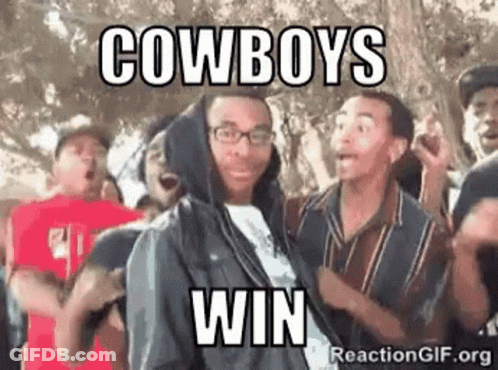 Man In Hoodie Saying Cowboys Win GIF