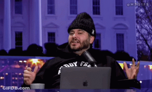 Man In Hoodie Saying Daddy Free At Laptop GIF