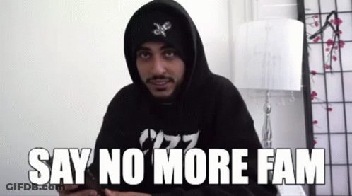 Man In Hoodie Saying No More Fam GIF