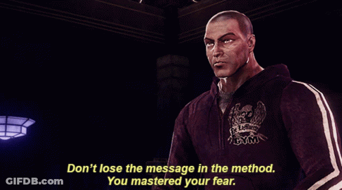 Man In Hoodie Says Don't Lose The Message In The Method You Mastered Your Fear GIF