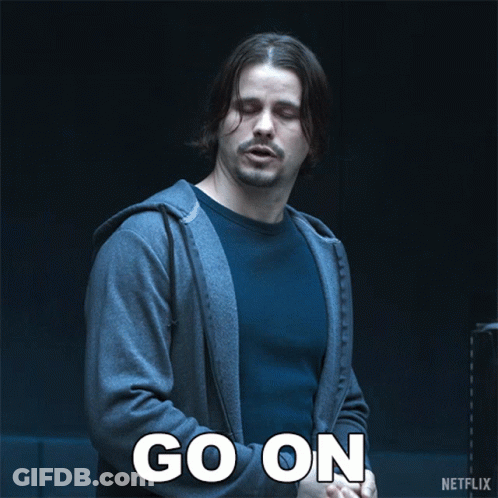 Man In Hoodie Says Go On Netflix Advertisement GIF