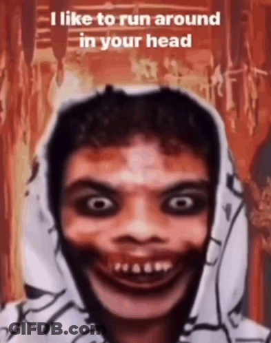 Man In Hoodie Says I Like To Run Around In Your Head GIF