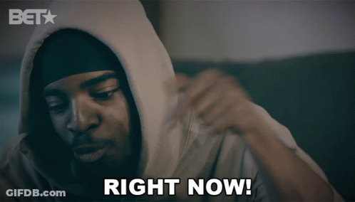 Man In Hoodie Says Right Now GIF