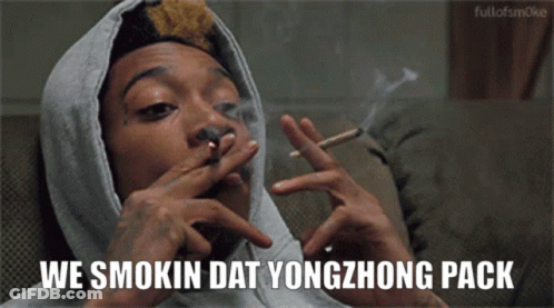 Man In Hoodie Smoking We Smokin Dat Yongzhong Pack GIF