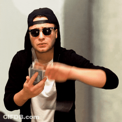 Man In Hoodie Tossing Monopoly Money GIF