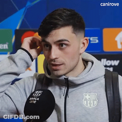 Man In Hoodie With Barça Logo GIF