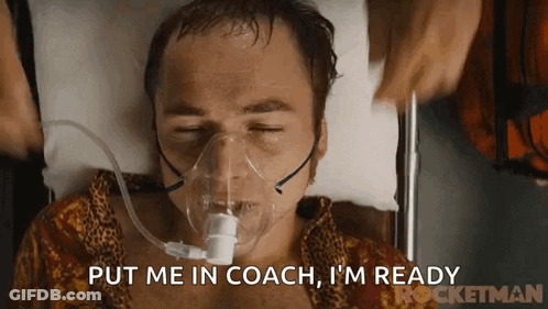Man In Hospital Bed Saying Put Me In Coach I'm Ready GIF