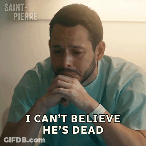 Man In Hospital Gown Saying I Cant Believe Hes Dead GIF