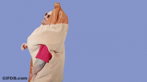 Man In Hot Dog Costume Did I Do That GIF