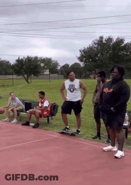 Man In Houston Shirt On Basketball Court GIF
