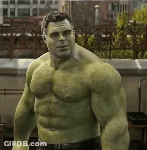 Man In Hulk Costume Without Shirt GIF