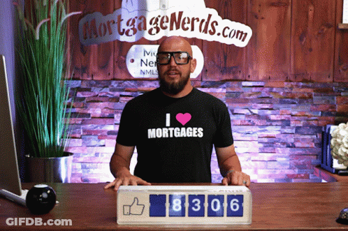 Man In I Love Mortgages T-Shirt GIF