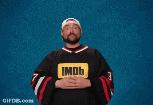 Man In IMDb Jersey Holding Life Preserver GIF