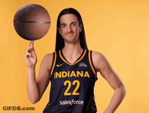 Man In Indiana 22 Jersey Holding Basketball GIF