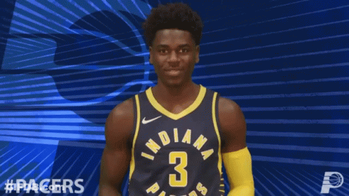 Man In Indiana Pacers Jersey Giving Thumbs Up GIF