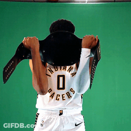 Man In Indiana Pacers Jersey GIF