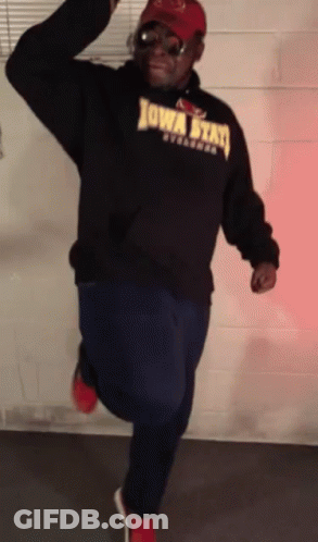 Man In Iowa State Sweatshirt Dancing GIF