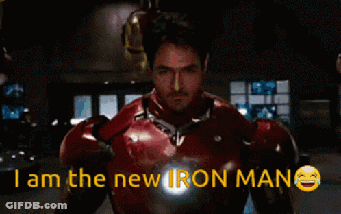 Man In Iron Man Costume Says I Am The New Iron Man GIF