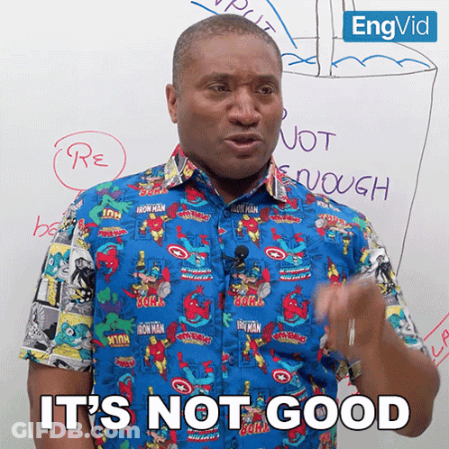 Man In Iron Man Shirt Saying It's Not Good GIF
